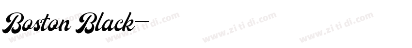 Boston Black字体转换